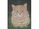 Item 87 Virginia's Cat II, 12 by 16, Pastel, 1995